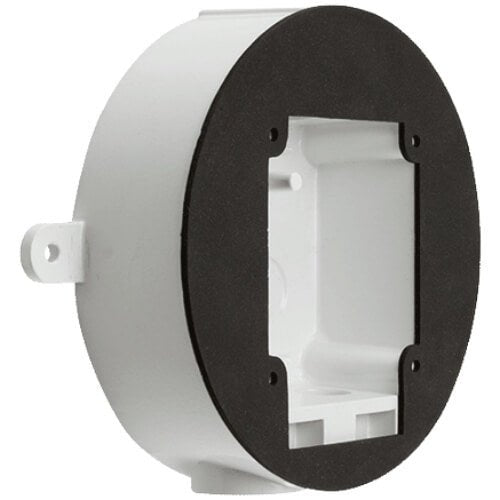 System Sensor SA-WBBCW fire alarm with white cover and mounting bracket, designed for fire safety and alarm systems.
