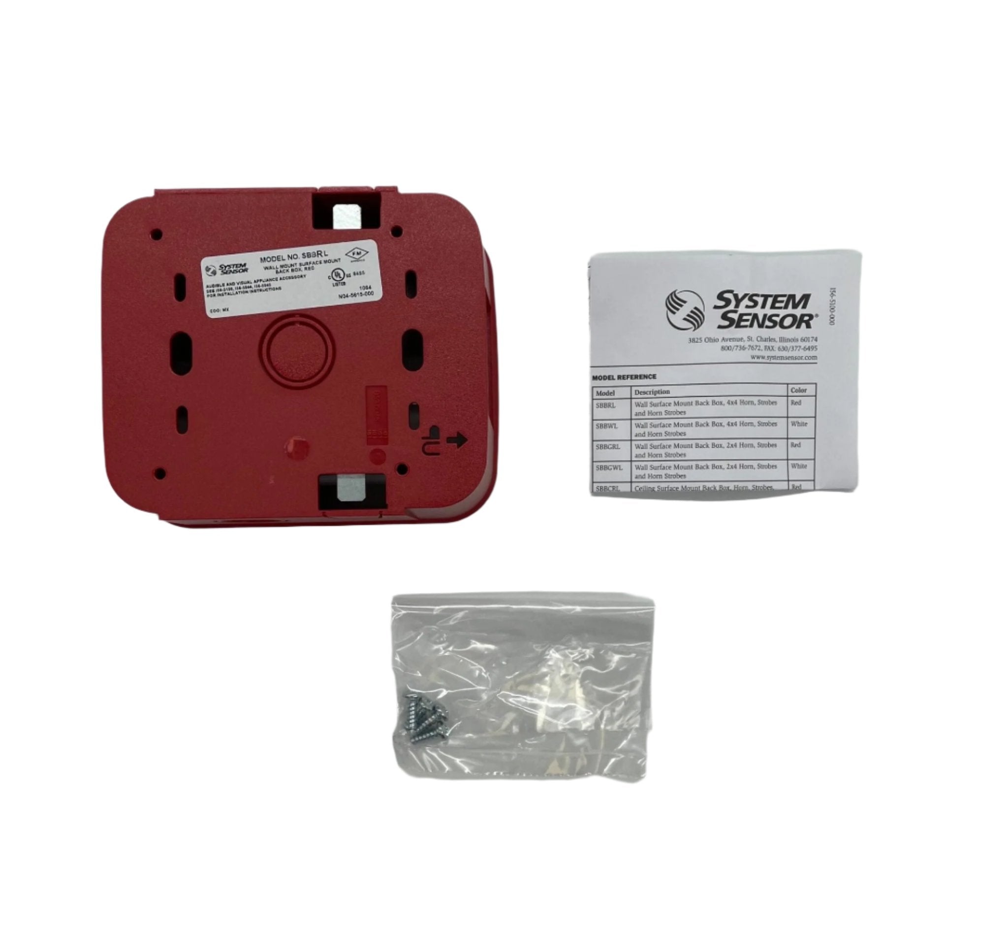 System Sensor ULC SBBRL fire alarm device mounted on wall, designed for fire detection and safety.