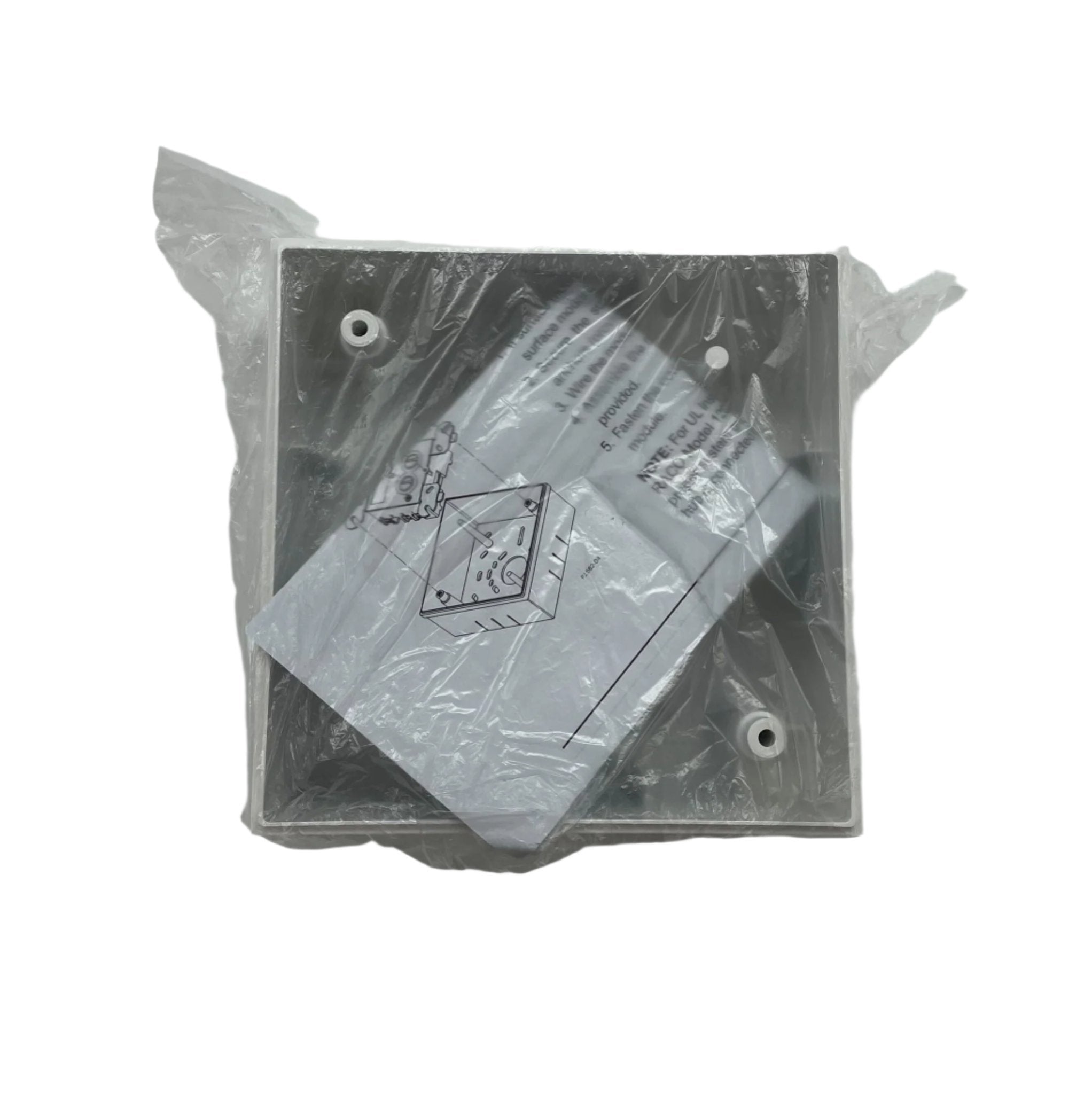 White System Sensor ULC SMB500-WH fire alarm with digital display, mounted on a ceiling, in a commercial setting.