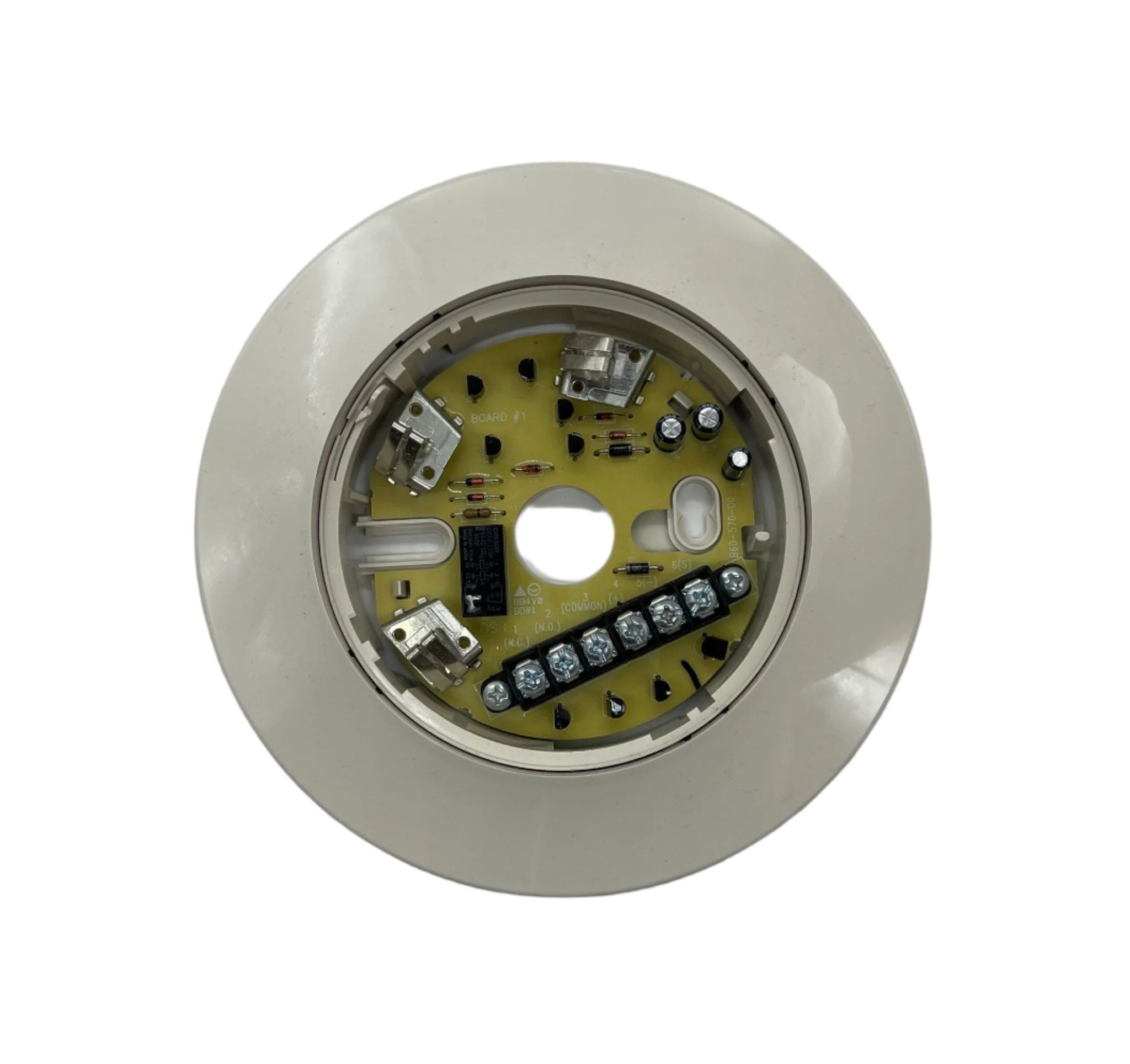 System Sensor B224RB fire alarm relay module with wiring terminals, used in fire detection systems.