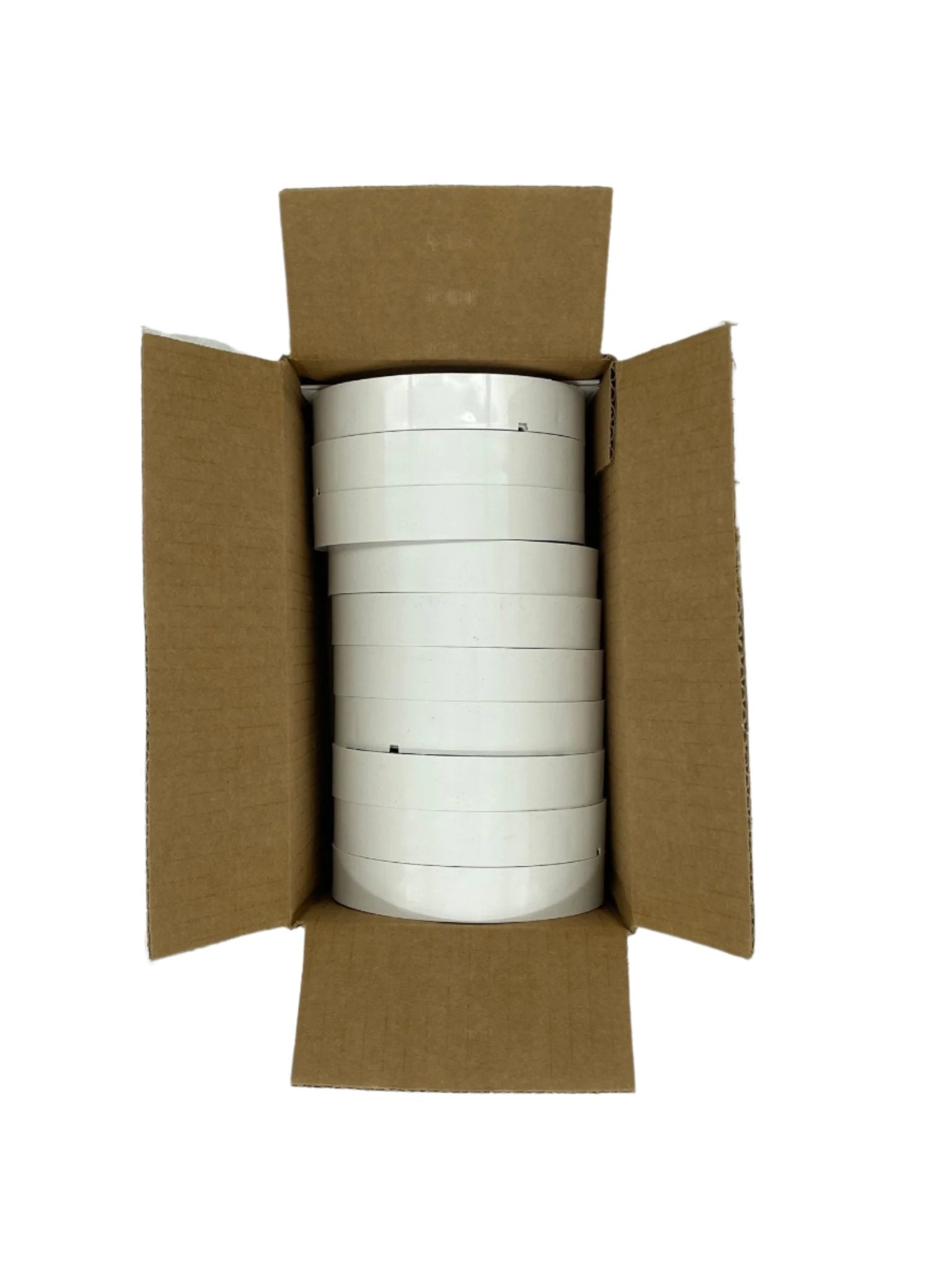 System Sensor ULC B501-WHITE-BP fire alarm in white, mounted on wall, with brand label visible, for fire safety detection.