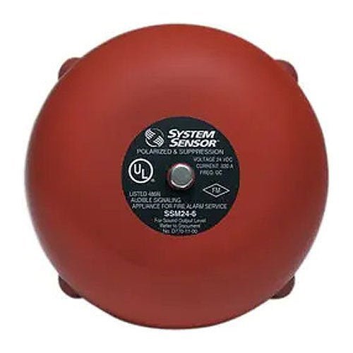 System Sensor SSV120-6 fire alarm with digital display and detection sensors, mounted on a ceiling for fire safety.