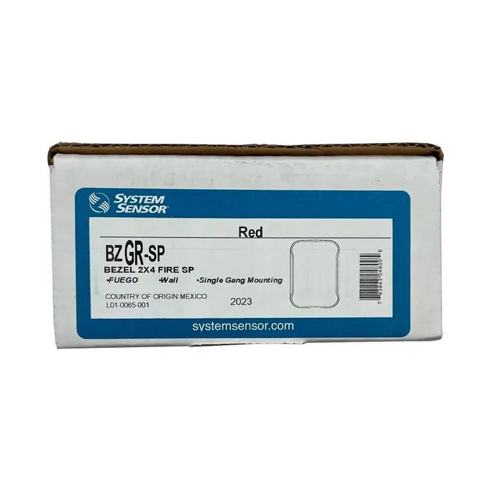 System Sensor BZGR-SP fire alarm base with mounting hardware, black plastic, designed for easy installation and secure attachment.
