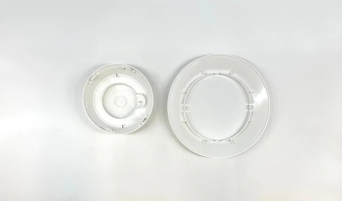 System Sensor CK300-CO carbon monoxide detector with digital display and alarm buttons, mounted on a wall.