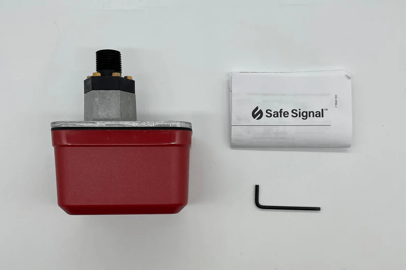 System Sensor EPS120-1 fire alarm sensor with orange detection head and mounting base, designed for fire safety systems.