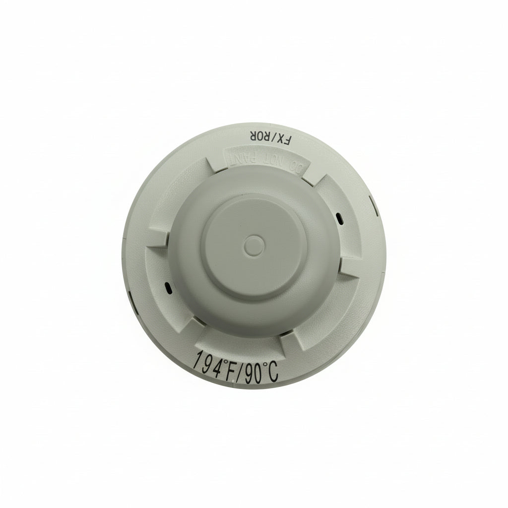 System Sensor 5602 fire alarm sensor with white casing, designed for safety and alert in building fire detection systems.