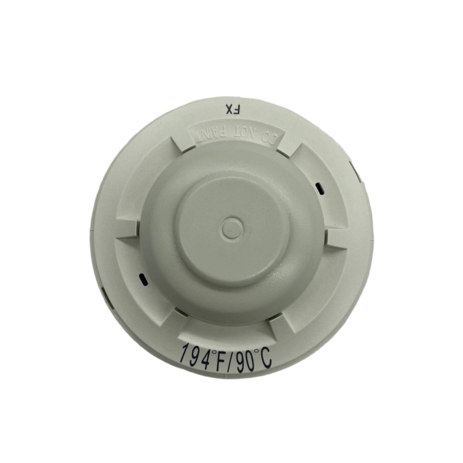 System Sensor 5624 fire alarm detector mounted on ceiling, with electrical wiring visible for fire safety system.