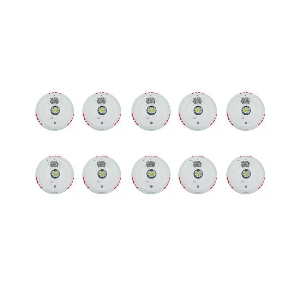 System Sensor PC2WLED-BP10 LED Horn Strobe, 2-Wire, Ceiling Mount, White, Marked FIRE, Bulk Pack (Replaces PC2WL)