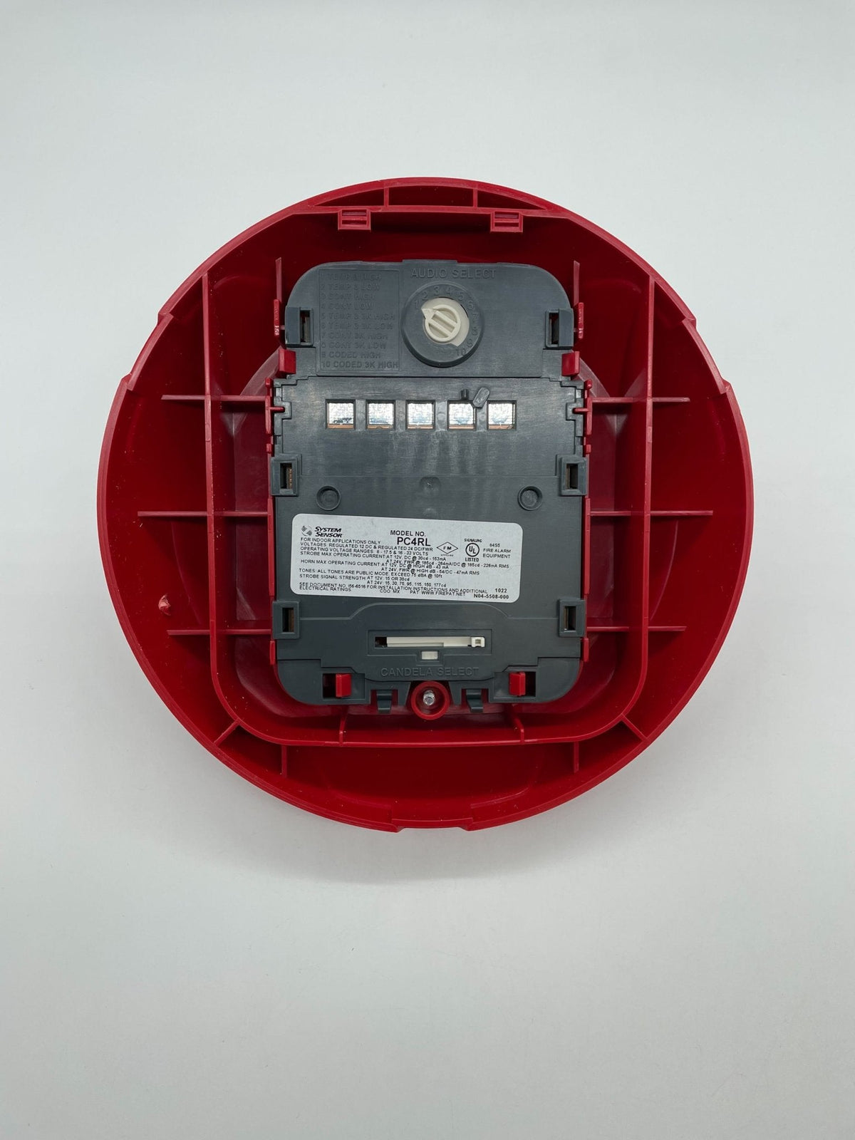 System Sensor PC4RL L-Series Ceiling Horn Strobe, 4-Wire, Selectable Output, Red, FIRE - image 3