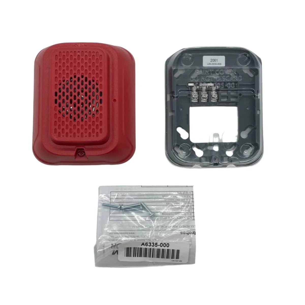 System Sensor HRL-LF smoke and heat detector with a sleek white design, mounted on a ceiling, for fire safety.