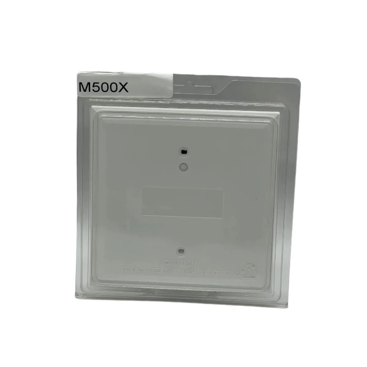 System Sensor M500X smoke detector with Jem Systems Canada label, mounted on ceiling, showing white circular design.