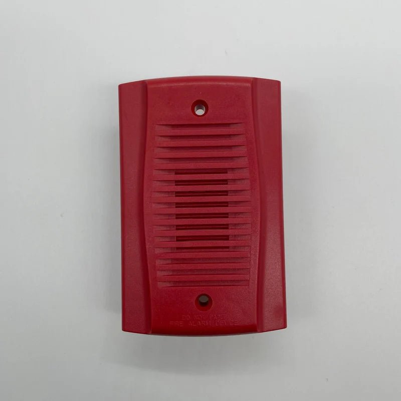 System Sensor MHR smoke detector with white casing, mounted on ceiling for fire detection.