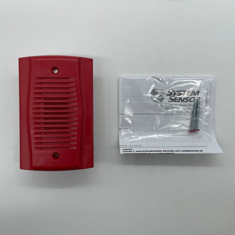 System Sensor MHR fire alarm head with mounting base, black and white design, for fire detection and alarm systems.