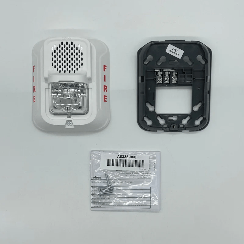 System Sensor P2WL-LF smoke detector with long-life sensor, mounted on ceiling in a commercial setting