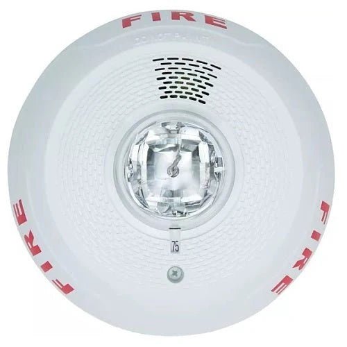 System Sensor PC2WKLED LED wall mount sensor with adjustable settings and wiring for fire alarm systems.