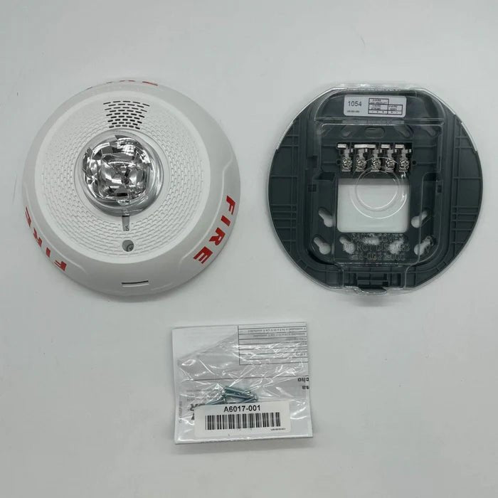 System Sensor PC4WL fire alarm control panel with wiring and interface components on a white background.