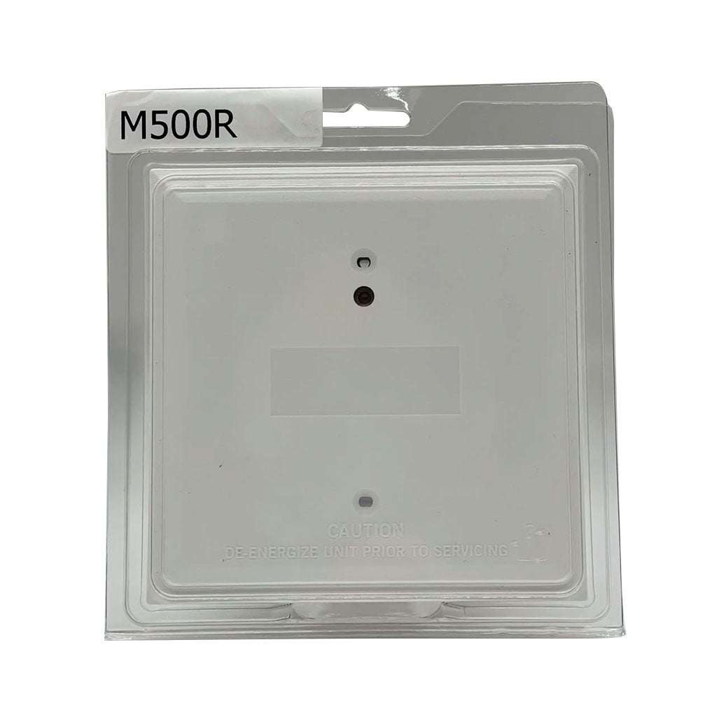 System Sensor M500R fire alarm detector with Jem Systems Canada branding, showing the device's front view and mounting details.