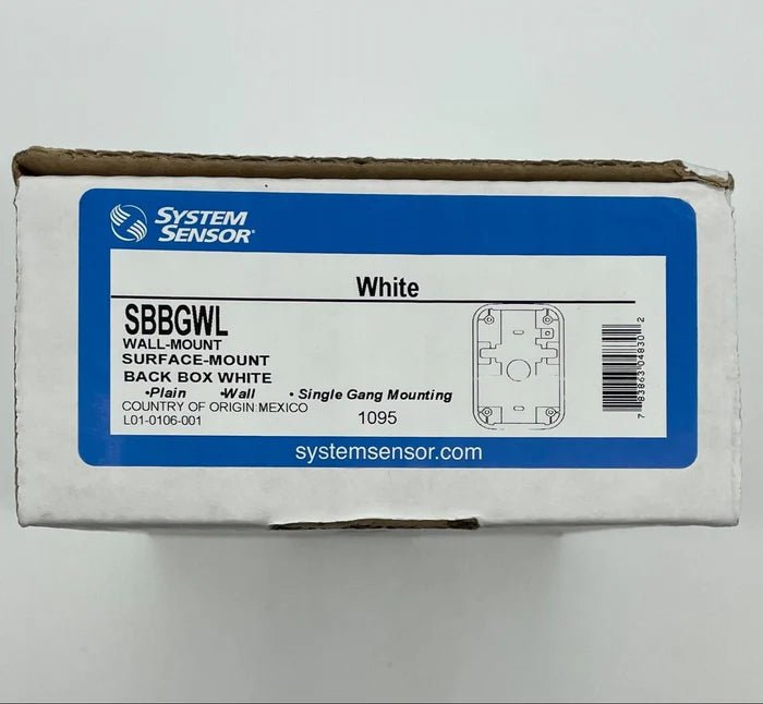System Sensor SBBGWL fire alarm sensor with wiring base, designed for building safety and fire detection.