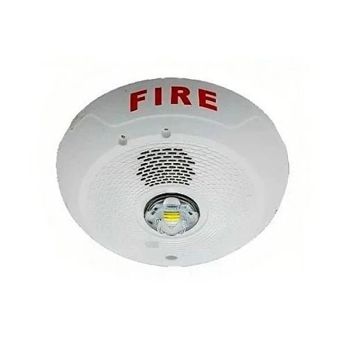 System Sensor SCWKLED emergency lighting module with LED indicator, mounted on a white background.