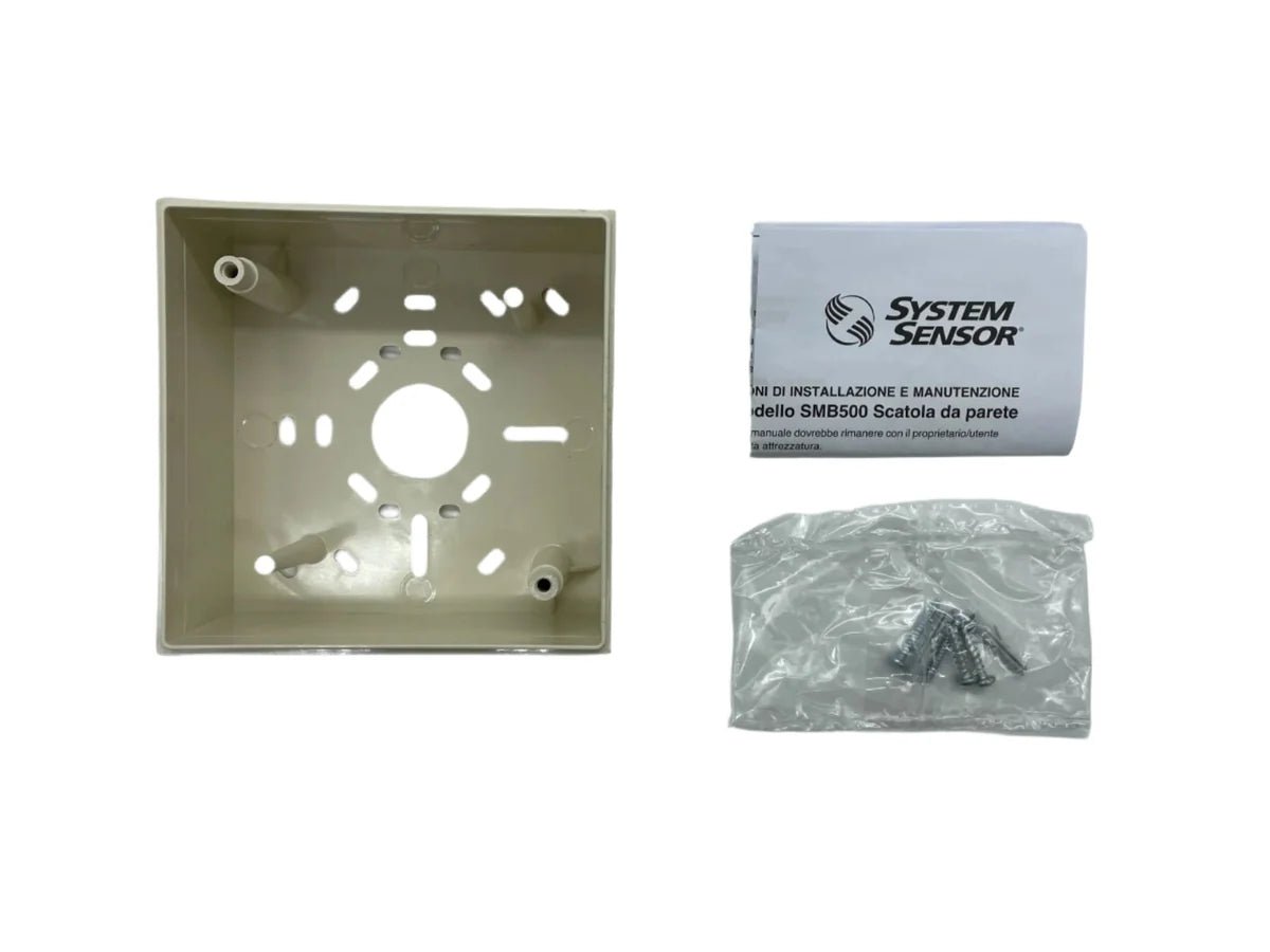 System Sensor SMB500 US smoke detector with alarm and sensor components, designed for fire safety in commercial and residential buildings.