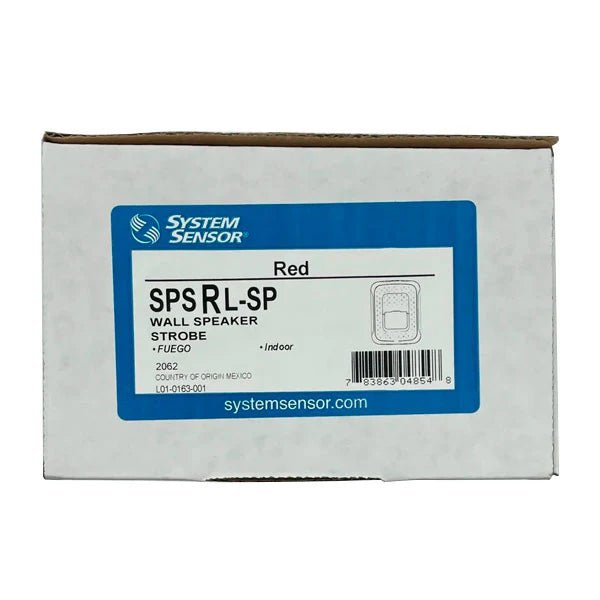 System Sensor SPSRL-SP fire alarm sensor with red indicator light and mounting bracket, designed for safety and reliable detection
