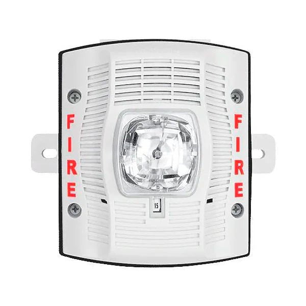System Sensor SPSWK wall mount bracket for fire alarm systems, shown in black with mounting hardware.