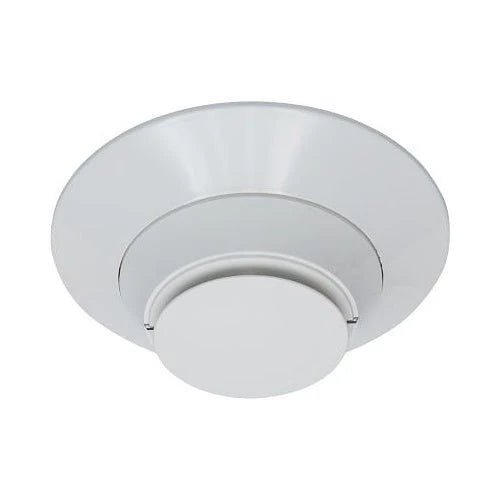 System Sensor SS-PHOTO photoelectric smoke detector with black plastic casing and mounting bracket, designed for fire detection.