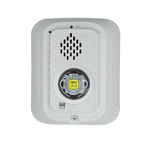 System Sensor ULC P2WLED-P fire alarm with LED indicator, mounted on ceiling, from System Sensor Canada.
