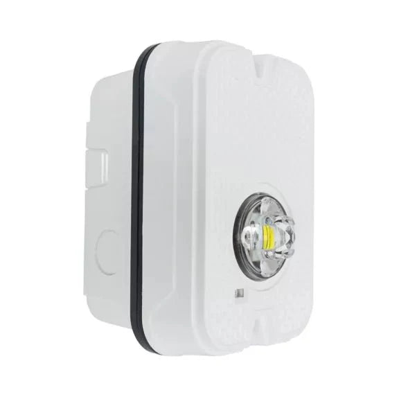 System Sensor SGWKLED-P LED wall mount light with adjustable arm and modern design, suitable for commercial and industrial use
