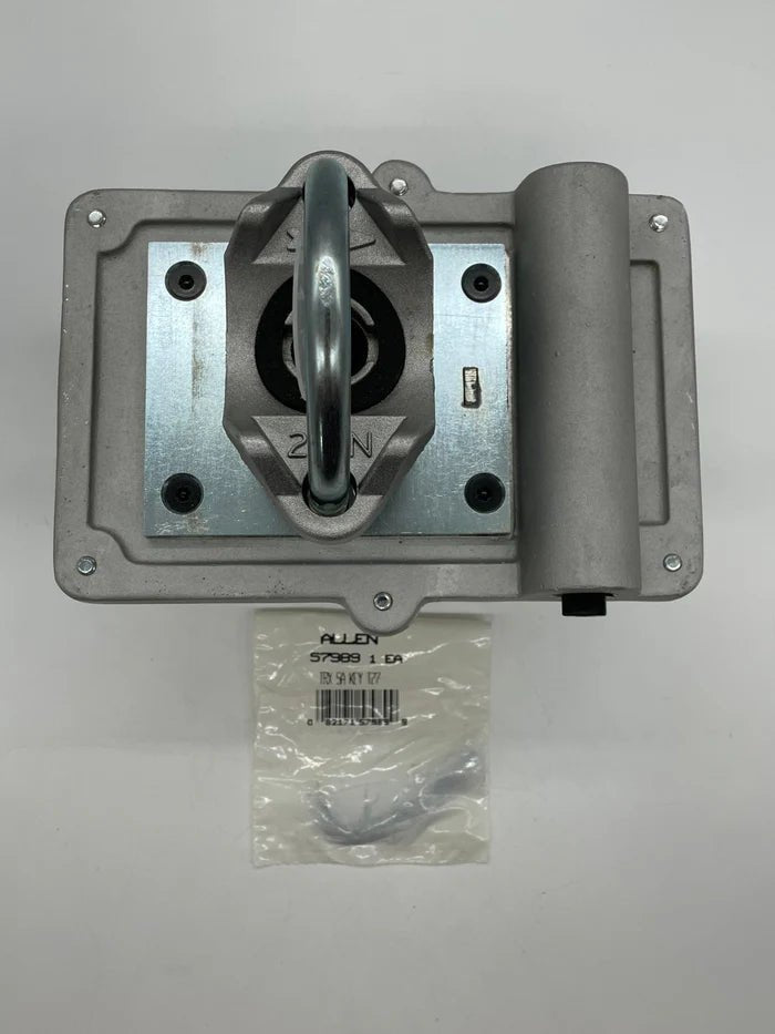 System Sensor WFD20EXP fire alarm detector with expansion module, mounted on ceiling in a commercial setting