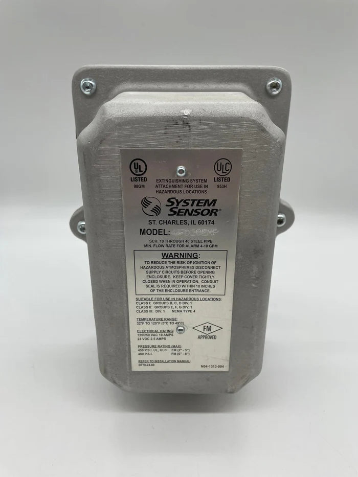 System Sensor WFD20EXP fire alarm detector with expanded detection capabilities, shown mounted on a ceiling in a building setting.