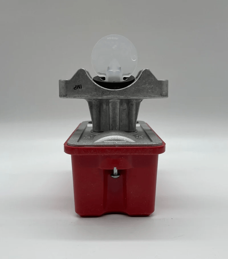 System Sensor WFD20N wireless fire detector with smoke sensor and mounting bracket, shown in a professional setting.
