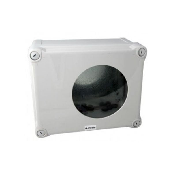Vesda OSID-EHE fire alarm detector by VESDA, shown installed with wiring and mounting components on a clean wall.