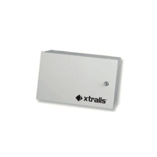 VESDA VPS-300US-120 fire alarm system by VESDA, shown mounted on a wall with control panel and wiring visible.