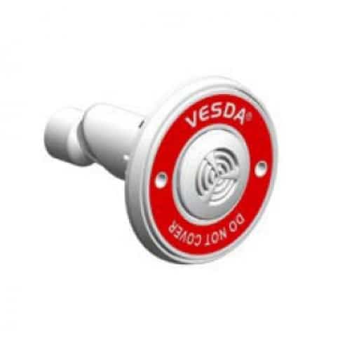 Vesda VSP-980-W22 fire alarm system sensor with ULC certification, black rectangular device used for fire detection.