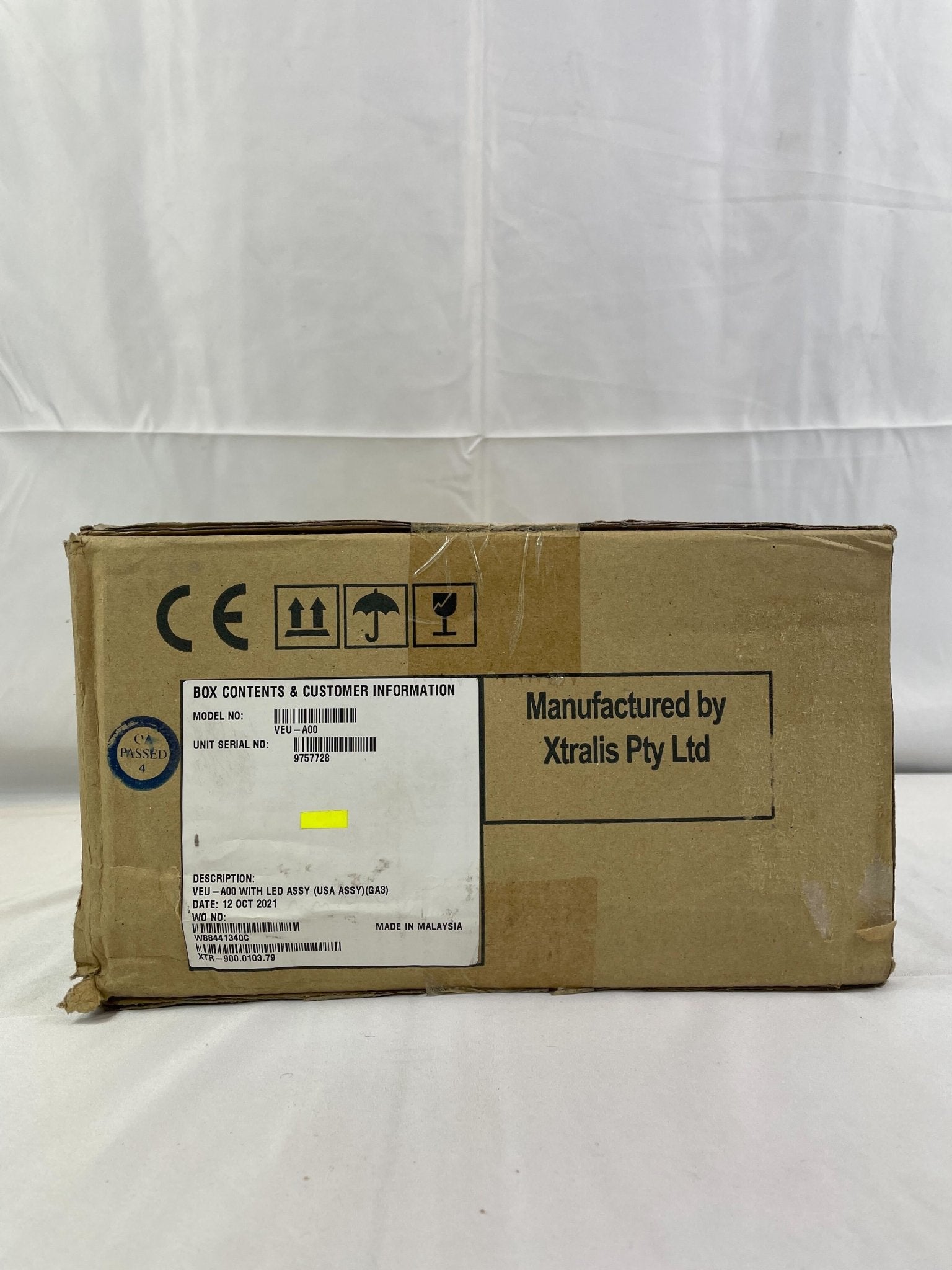VESDA VEU-A00 aspirating smoke detector with sensitive air sampling for early fire detection, branded VESDA.