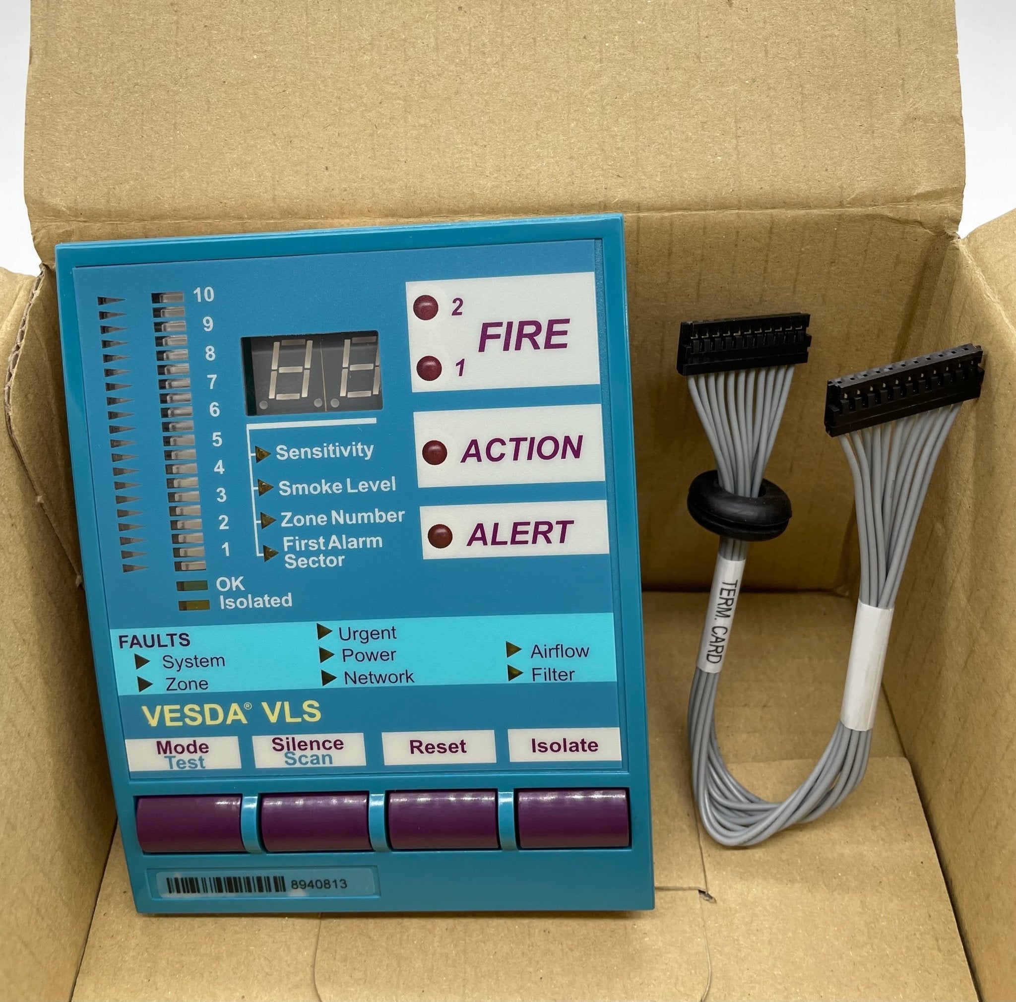 Vesda VSP-004 modules, VESDA brand, shown in the image with electronic components and circuitry for fire alarm systems.