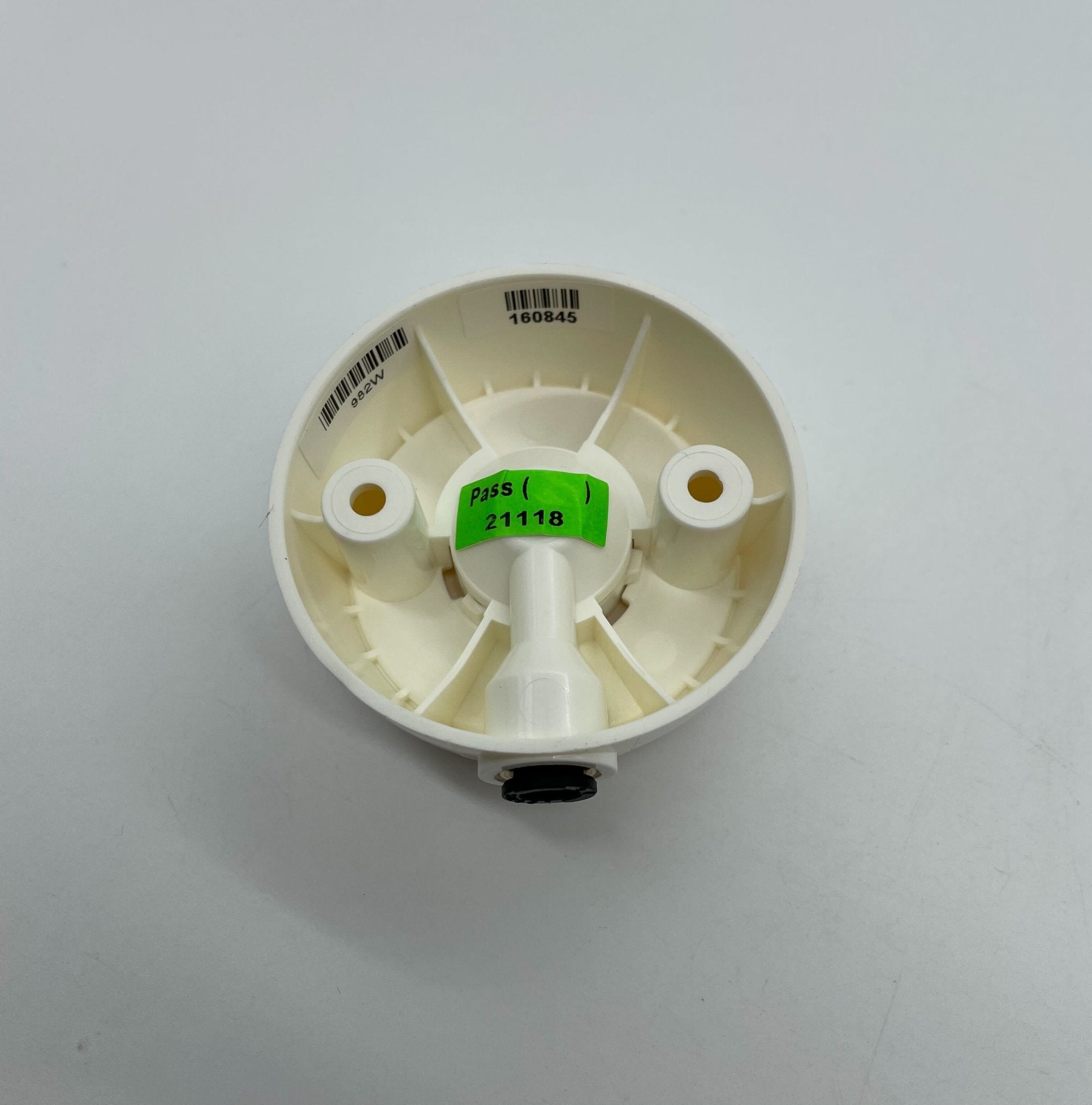 Vesda VSP-982-W sampling point used for gas detection, shown with mounting components and connection ports.
