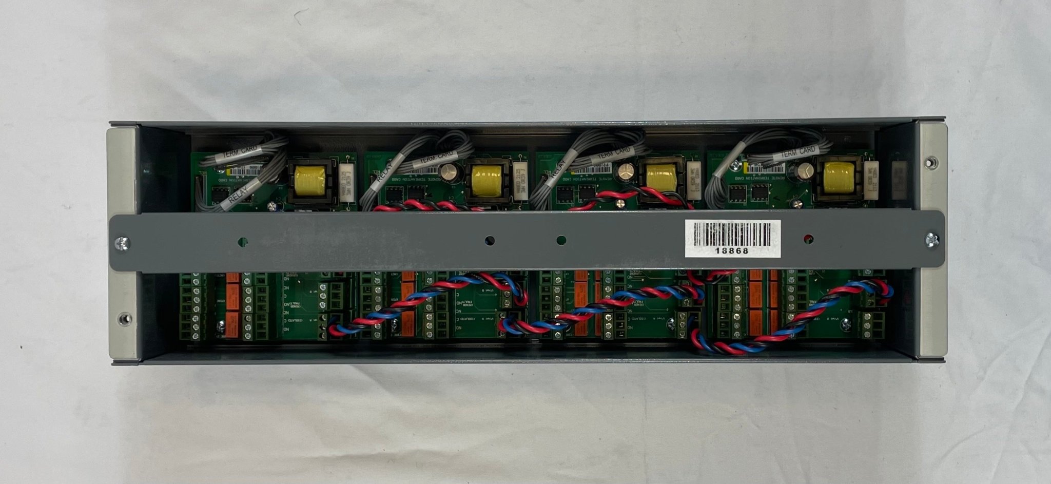Vesda VSR-2222 fire alarm device, mounted on wall, with control panel and indicator lights, designed for early smoke detection