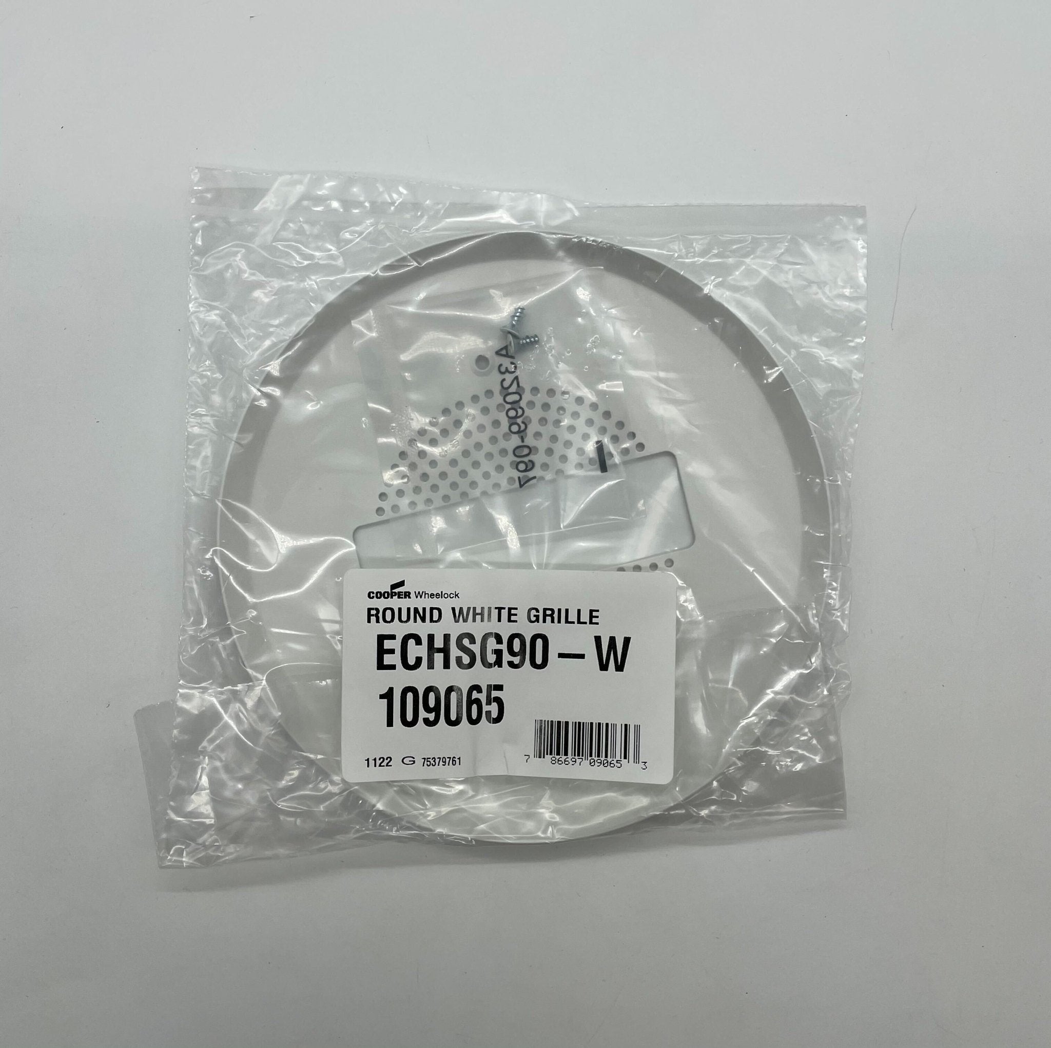 Eaton Wheelock ECHSG90-W fire alarm with yellow plastic casing and mounting bracket, designed for safety and alert systems.