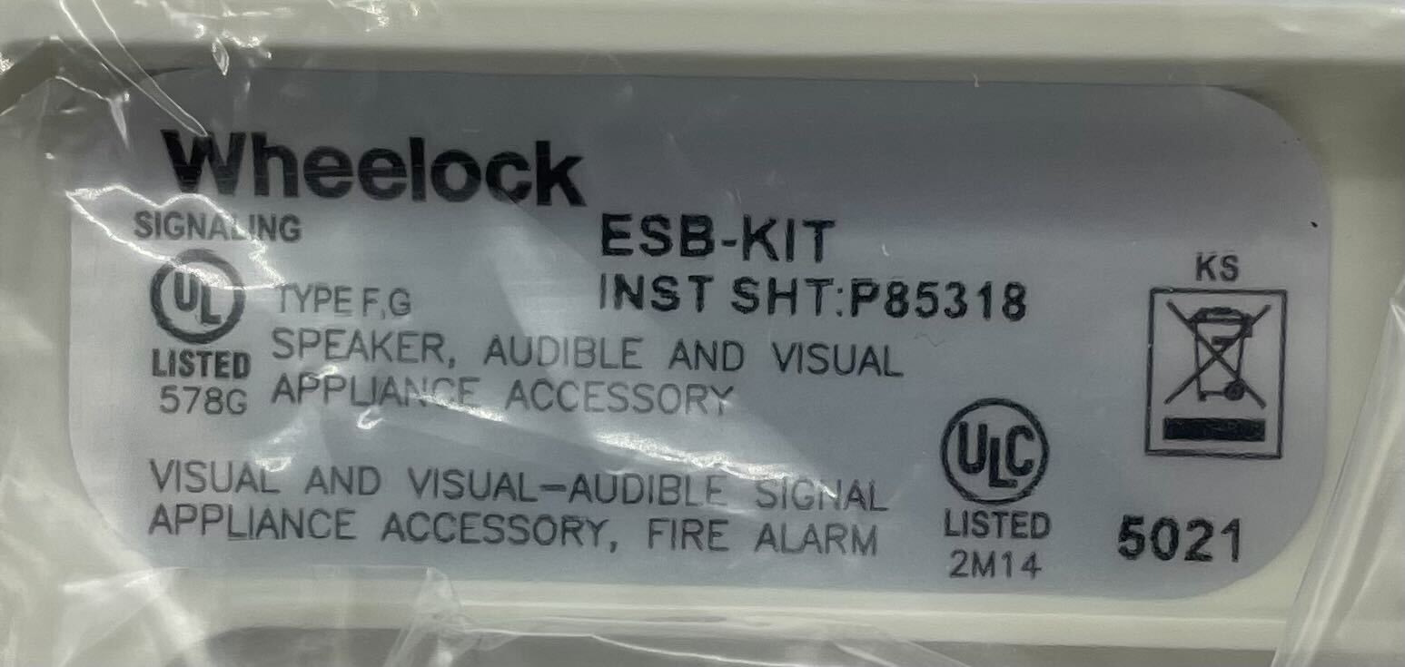 Eaton Wheelock ESB-KIT-W fire alarm system kit with control module and wiring components, designed for fire alarm installations.