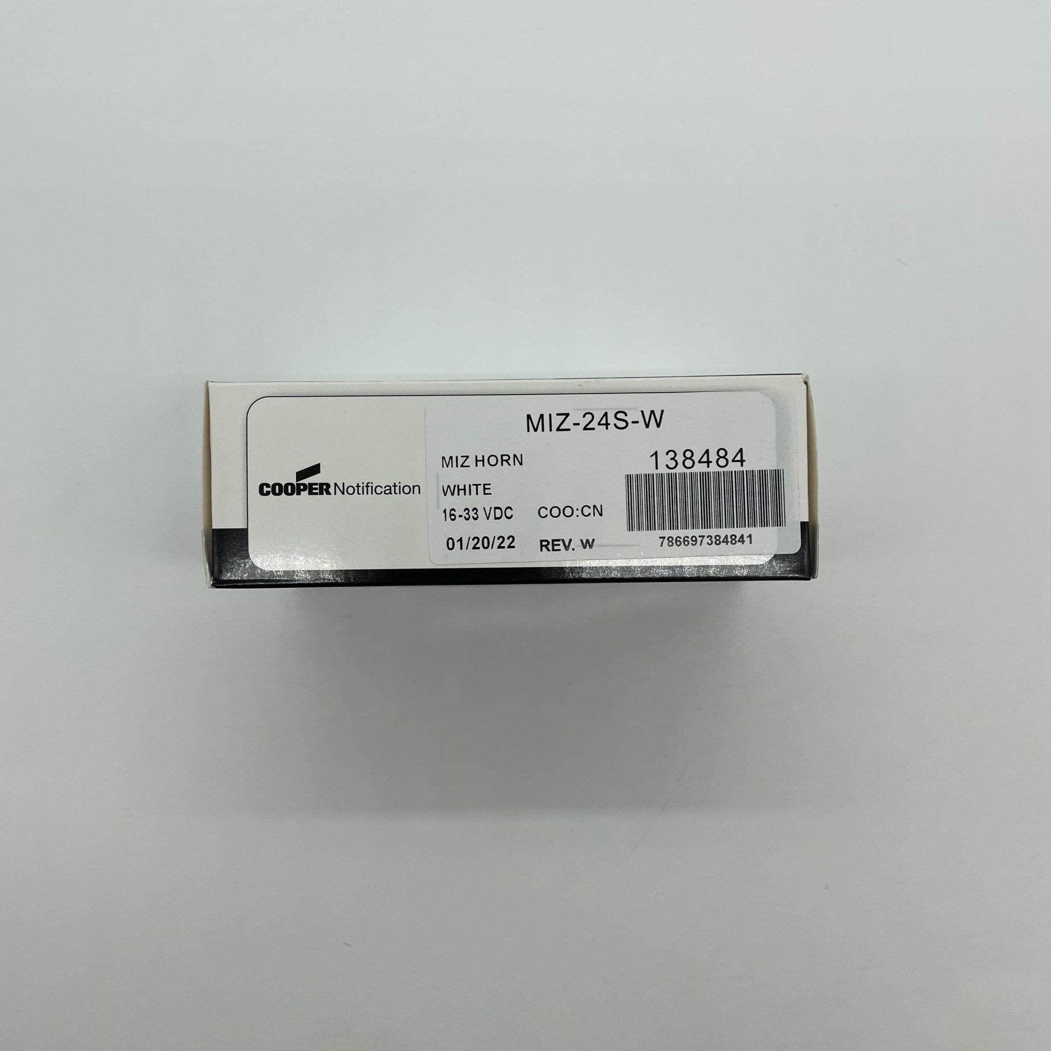 Eaton Wheelock MIZ-24S-W horn with metal mounting bracket and wiring connections, designed for industrial signaling systems