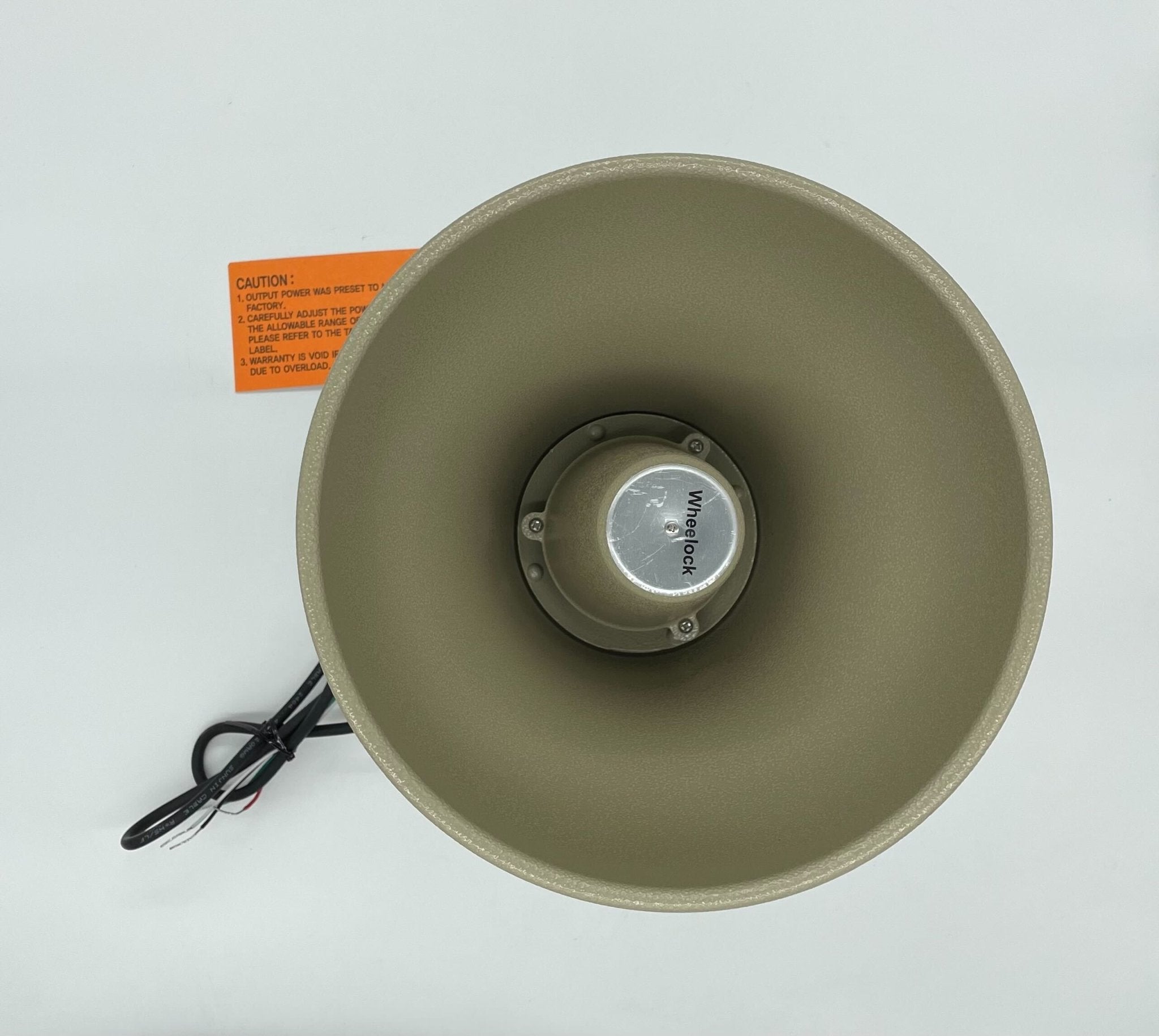 Eaton Wheelock SA-H15-B horn mounted on a vehicle, featuring a durable design for alert signaling and safety.
