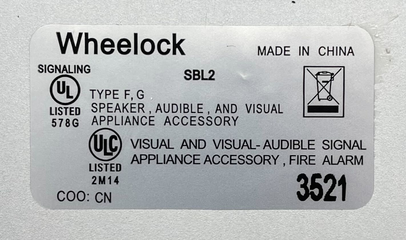 Eaton Wheelock SBL2-W backbox shown in black finish for electrical wiring and installation applications.