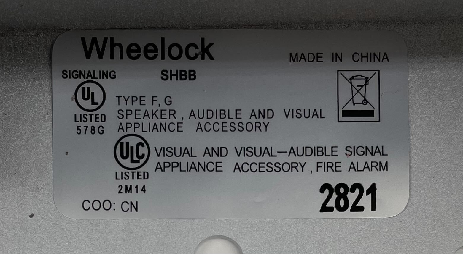 Eaton Wheelock SHBB-W backbox for electrical wiring, shown with mounting features and construction details.