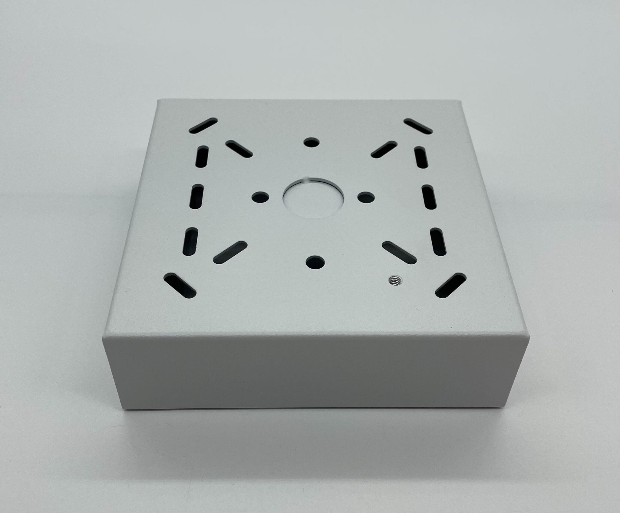 Eaton Wheelock SHBB-W backbox for electrical installations, shown in a typical mounting setup.