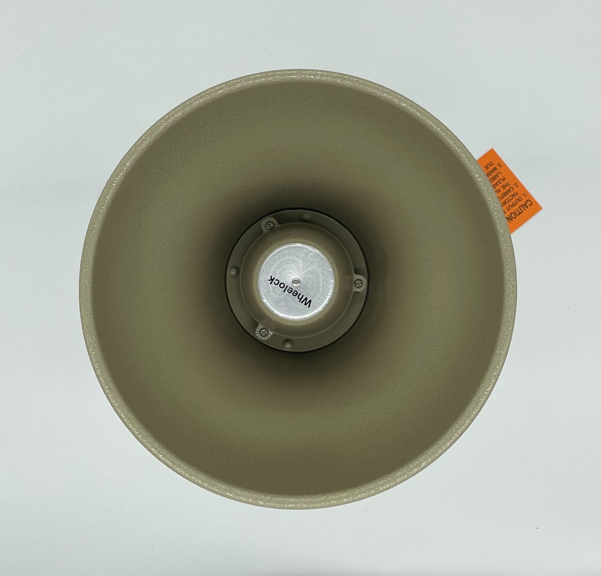 Eaton Wheelock ST-H15-B fire alarm horn strobe with red housing and mounting bracket, designed for fire safety systems.