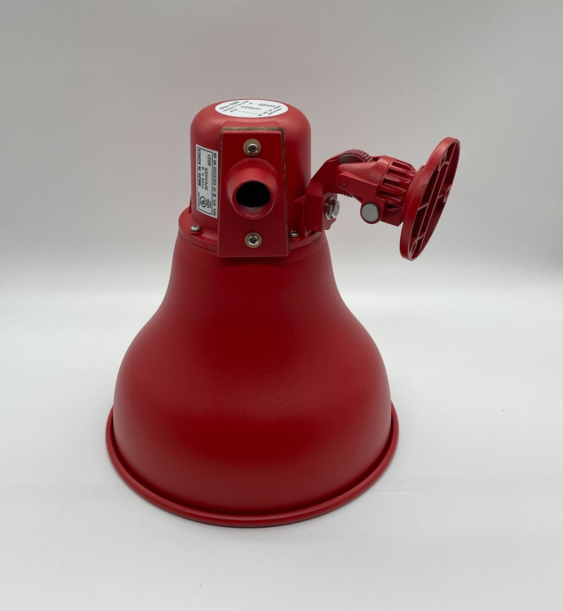 Eaton Wheelock STH-15SR horn with mounting bracket, black metal construction, designed for industrial warning and alert systems