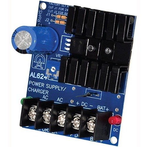 Altronix AL624 fire alarm system sensor with ULC certification, mounted on a wall with wiring visible in the image.