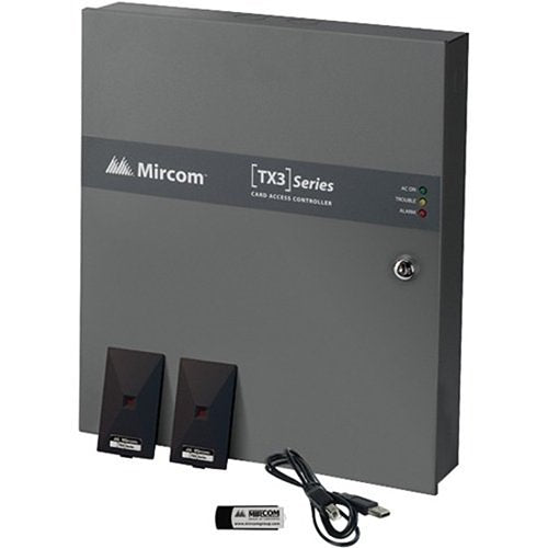 Mircom TX3-CX-2K-A fire alarm sensor with ULC certification, mounted on a wall, part of a fire safety system.